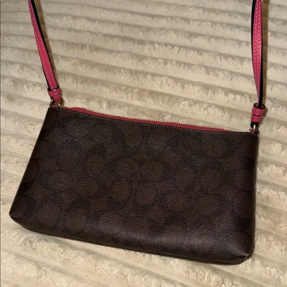 Coach Dark Brown and Red Crossbody Bag - Picture 4 of 6